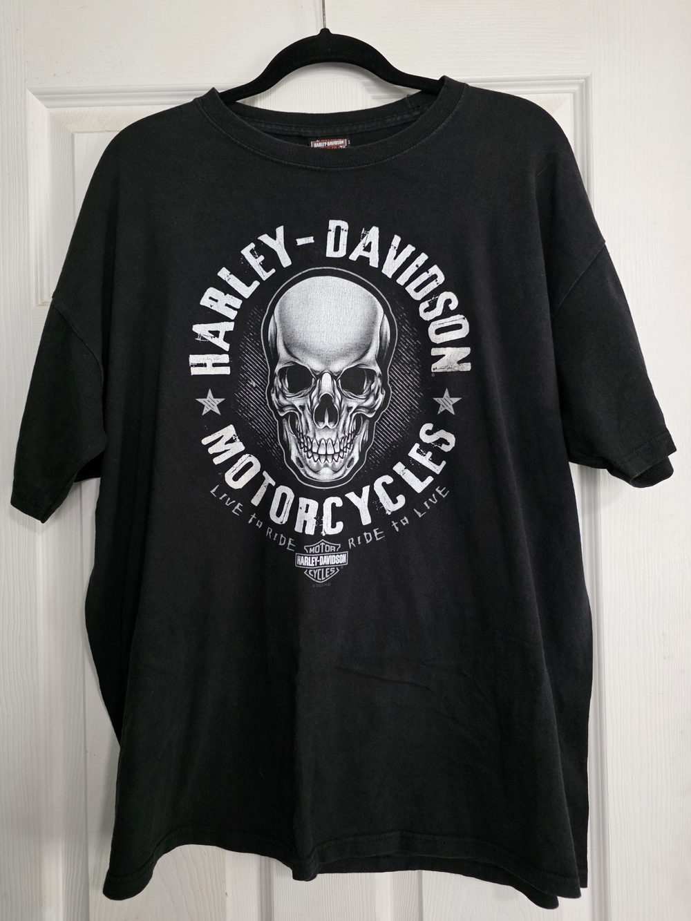 Wild Prairie Harley-Davidson Black Short Sleeve Skull Motorcycle Tee